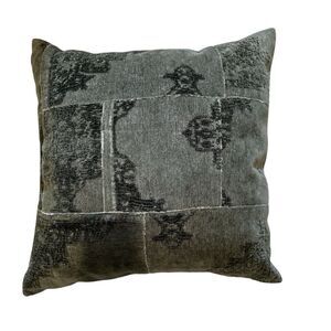 Green Patchwork Throw Pillow
